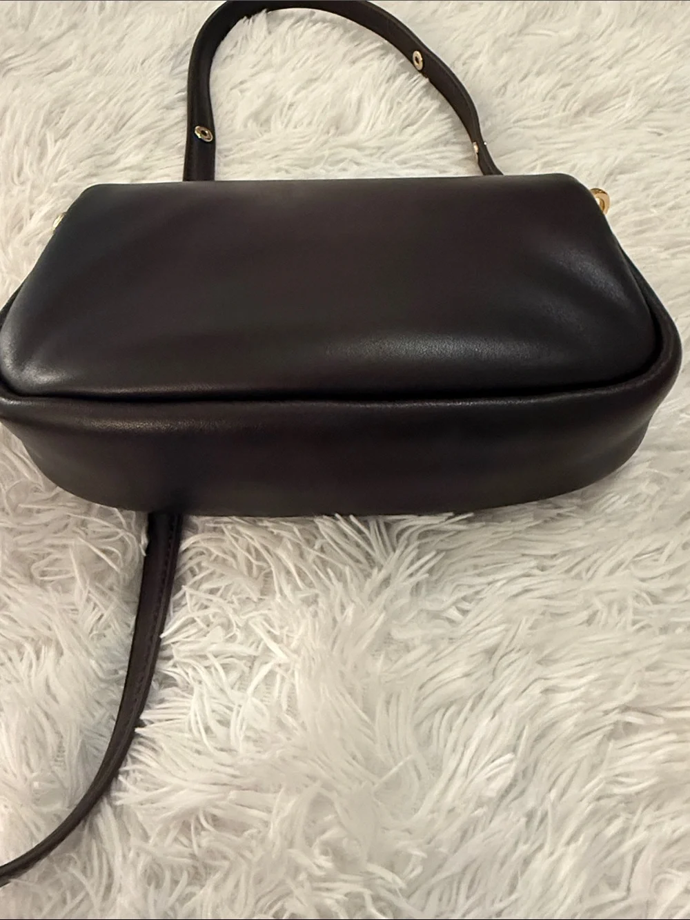 Tory Burch Black Leather Crossbody with Gold Logo Hardware